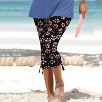 Gathrrgyp Capri hlače za žene za čišćenje ispod 7 dolara, ženske ljetne casual odštampene kotače