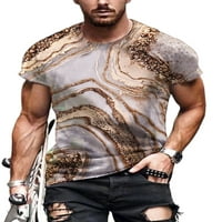 XXLVision Muškarci tiskani mišićni prikladni kratki rukav okrugli vrat TEE casual top majica