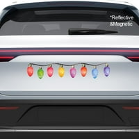 Lierteer božićne reflektirajuće santa svjetlosne naljepnice hladnjak magnetni naljepnici dekor automobila