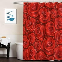 Sonertnt Rose Tuš za tuširanje za kupatilo Dekoracija tkanina zastava za tuširanje set sa kukama, 72x72