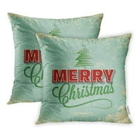 Tekst odmor Sretan sretan božićna godina vintage jastučnicu za jastuk, skup od 2