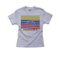 Venezuela Baseball Classic - Svijet Vintage šišmiši za zastavu Boy's Pamučna mladost siva majica