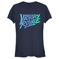 Junior's Fortenite Victory Royale Gradient Logo Grafički tee mornarice Plava Velika