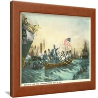 Bitka za jezero Erie, rat 1812., Svjetska kultura uokvirena umjetnost Print Wall Art Prodati art.com