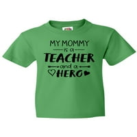 Inktastična moja mama je učitelj i majica za mlade Hero