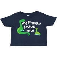 Inktastic moj djed papaw voli me dinosaur poklon toddler boy djevojka majica