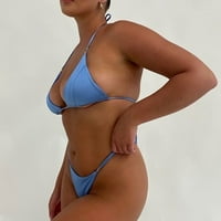 Cara Lady Women's Bikini Set print Set kupaći kostim dva kupaca za žene odjeća za plažu plava m