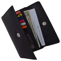 Dame RFID Blokiranje originalne kože duge klip kartice sa kreditnim karticama