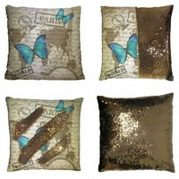 Pozadinska skiciranje papira Leptir reverzibilni sireni jastuk za jastuk za kućni dekor