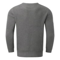 Adviicd jakna za muške jesenski zimski ležerni čvrsti pleteni pleteni džemper Bluza dugih rukava okrugli