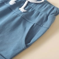 Dječak za bebe 4. jula Outfit Color Block Star Džepne prsluk majica i elastična struka kratke hlače