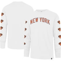 Muški 'bijeli New York Knicks City izdanje u centru Franklin dugih rukava majica