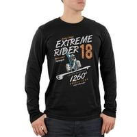 Zimske igre Snowboard Extreme Rider USA Muške meke majica s dugim rukavima Black 2xl