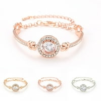 Dame Crystal Diamante narukvica Bling Sparkly Heart Bangle Ženski poklon nakita
