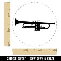 Trubet Music Instrument Silhouette Gumeni pečat za Scrapbooking Crafting Stafring - mali