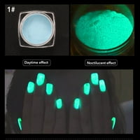 Neonske boje svijetli lak za nokte sjaj u tamno svjetlosnom pigmentu