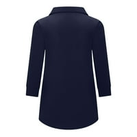 Majice dugih rukava za žene, plus veličine Žene Ležerne prilike Labav pulover V-izrez Top košulje u