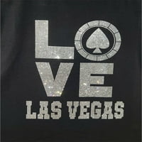Las Vegas Love Casino Chip Rhinestone kratka rukava majica
