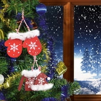 Staklena perla Garland Božićni materijal drva Ski paket Privjesak Snowshoe Odjeća šešir za božićne stablo