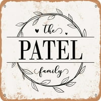 Metalni znak - porodica Patel - Vintage Rusty Look