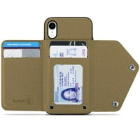 Opoved Apple iPhone XR 10R novčanik Tkanine od tkanine Podignute zaštitne kreditne kartice Poklopac