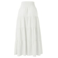 yingou ženski ljetni elastični visoko struk boho maxi suknja casual nacrtavanje linija dugačka suknja