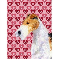 U. FO Terrier Hearts Love and Valentines Dan Portretna zastava, Veličina okućnice