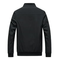 Zunfeo jakna za muškarce Cleariance- Ležerne prilike s dugim rukavima Jakna s tamnim prikladnim zip-up