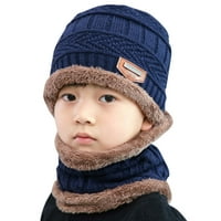 HATS Contrast Set Winter Dva pletena za dječje boje HAT + šal Dječji šešir mali dečko bejzbol kape dječake