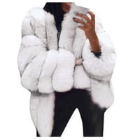 Francuska Dimple Women plus veličina kratki Fau kaput Topla jakna s dugim rukavima odjeća