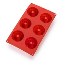Lekue silikonska šupljina Mini Savarin kalup za pečenje, crvena