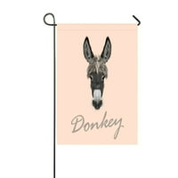 Portret za magarac uz farmu siva magarac ružičasta ružičasta na otvorenom Garden Zastava kuće Baner
