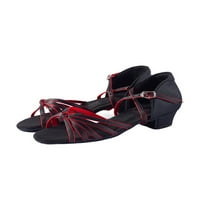 Gomelly Kids Sandale Tango latino cipele za cipele za plence Lightweight Girls Girl Red Black 11c