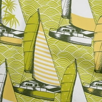 Onuone pamuk poplin lime zelena tkanina nautička haljina materijal tkanina za ispis tkanina sa dvorištem