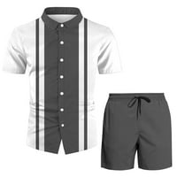 Vedolay Dvije kratke odjeće Muška odjeća Ljeto Comfy Fashion Track odijelo Casual set za muškarce, nebo