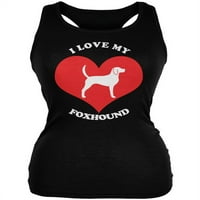 Valentines Volim svoj Foxhound Black Juniors Mekani tenk vrh