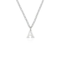 Mynameneckleace - Personalizirani početni naziv Choker ogrlica za ženu - Prilagođeni kapitalni viseći slova - izrađena od srebrnog prilagođenog bilo kojeg imena sa 16 '' + 2 lancem
