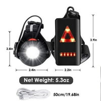 LED svjetla za prsa na otvorenom noćni noćni lagani stražnji upozorenje svjetlo sa punjivim baterijom