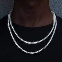 Isedana ogrlica za tenis ili narukvica za muškarce za muškarce, kubični cirkon zlatni srebrni choker kristalno ogrlica