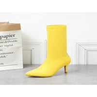 Dame Boots Boots Stiletto High Reels Povucite na modnoj bootie zabavi Neklizne kratke čizme Radne šiljaste