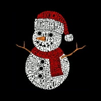 Božićni snjegović - Djevojčica Riječ Art Majica