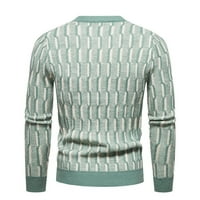Muški pleteni džemperi Pulover Slim Fit Modni rastezljivi mekani kombinirani Comfy toplo casual pauza