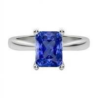 Harry Chad Enterprises Gold Blue Sapphire Radiant CHT CT konusni prsten sa sjenilama, veličina 6.5
