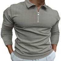 Muškarci Ležerne prilike s dugim rukavima MENS Classic Fit bluza patentni zatvarač trčanje prugasta