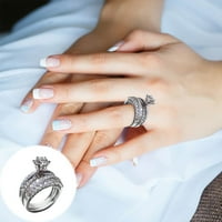 Elneeya klirens prstenovi za žene modni bijeli fini dijamantni parkonski par zvona