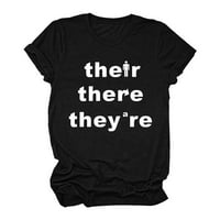 Žene Ležerne prilike štampanje košulje okrugli vrat kratki rukav Tee Tors Tunika Bluza Vežbanje Ters