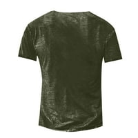 Hanas Fashion Muška vrhova Muška majica Majica Grafički tekst Crni Vojni zeleni bazen Tamno siva 3D