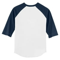 Toddler Tiny Turpap bijela mornarica Minnesota Blizanci za bejzbol zastabit 3 majica sa 4 rukava