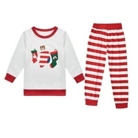 Kiplyki Baby Days Ušteda zimska lagana pidžama casual božićne djetete tiskane top + hlače s odgovarajućem