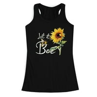 Ženska ljetna pčela grafička majica bez rukava Ležerna prsluk Tors Sexy Fall Spaghetti remen tenkovi